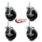 Service Caster 5 Inch Phenolic Wheel Swivel 34 Inch Threaded Stem Caster Set with Brake SCC SCC-TS20S514-PHS-TLB-34212-4 - alternate 2